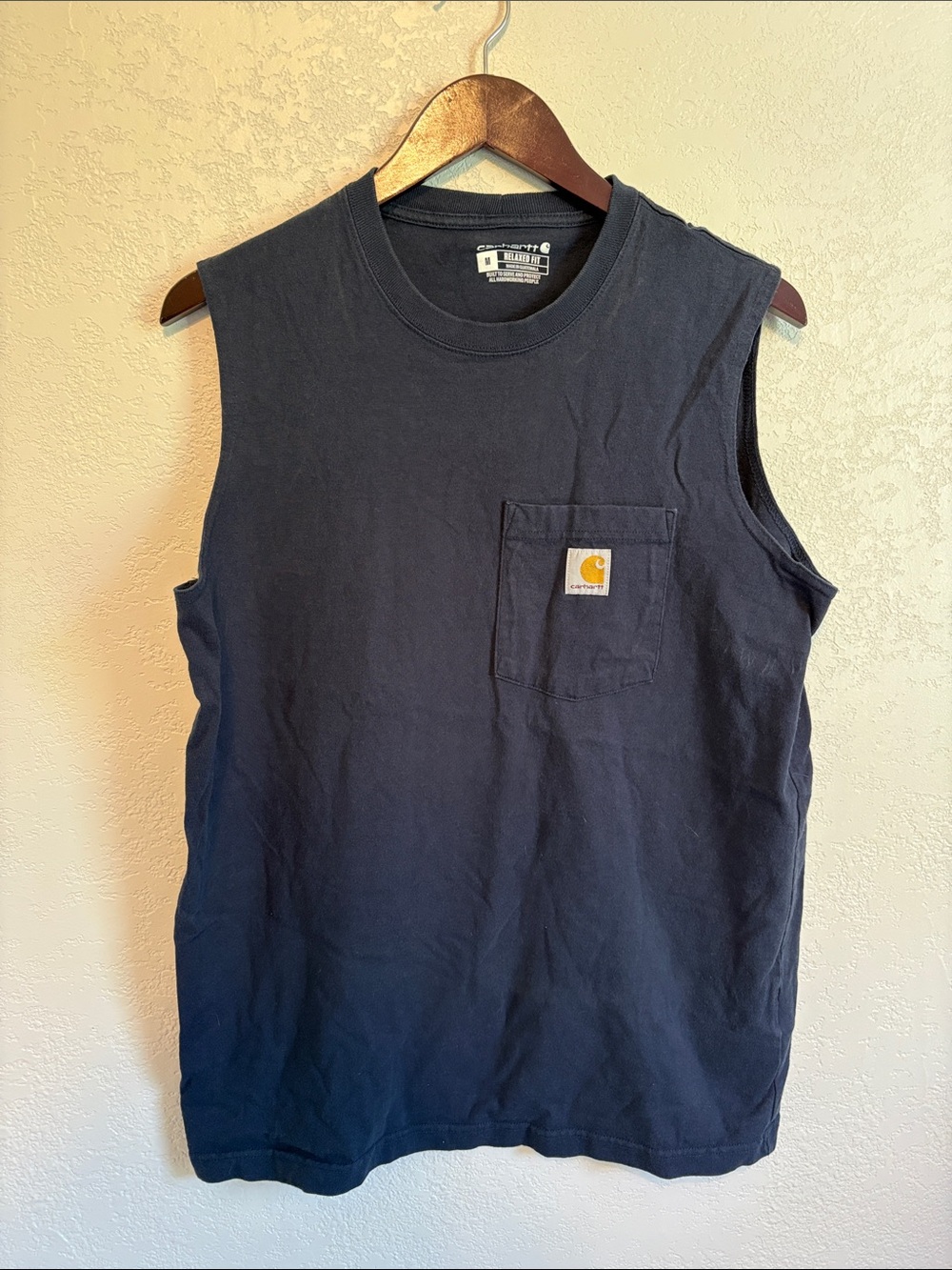 Carhartt Dark Navy Sleeveless Pocket Shirt